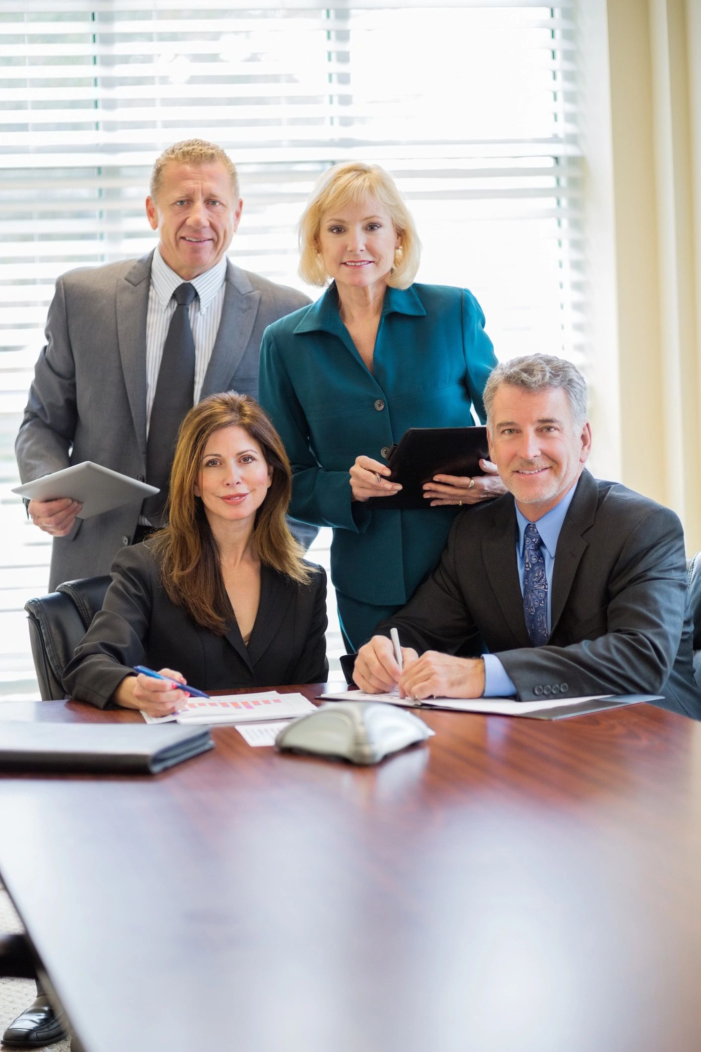 Business professional portrait at conference table